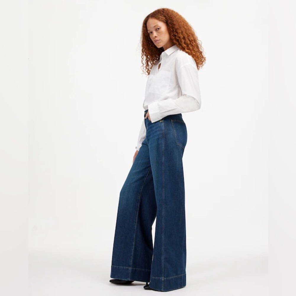 Madewell Curvy Superwide Leg Jeans - Soft Drape Denim